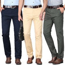 Men's Casual pants 2019 New Summer Men's Casual pants Korean Fashion Stretch cotton Slim Straight Men's Thin pants More Size 29- 2024 - buy cheap