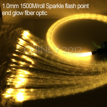 1500m/roll High quality 1.0mm Flash point  PMMA Plastic Fiber Optic end glow for DIY lighting decoration 2024 - buy cheap