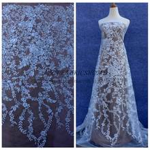 La Belleza  2017 NEW Off whtie wedding dress lace fabric 51'' width 2024 - buy cheap