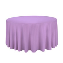 10Pcs Lavender Round 108" Polyester Tablecloth For Wedding Party Banquet Decoration Hotel Supplies Free Shipping 2024 - buy cheap