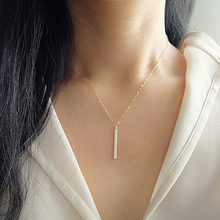 Fashion hot vertical bar Pendant Necklace bar necklaces For Women Geometric Necklace Party Gifts 2024 - buy cheap