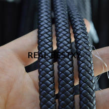 REAL BESTXY 5m/lot 9*5mm black  Wide Flat Faux Braid Leather Cord, Bracelet Cord, DIY Accessory Cord black wide leather cords 2024 - buy cheap