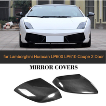 Tapa de espejo retrovisor de fibra de carbono, cubiertas de molduras para Lamborghini Gallardo LP610 Coupe, 2 puertas, 2009 - 2013 2024 - compra barato