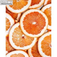 Full Square/Round Drill 5D DIY Diamond Painting "food Orange lemon" handmade 3D Embroidery Cross Stitch Mosaic Decor gift XY1 2024 - buy cheap