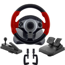 900 degrees Racing game steering wheel computer learning car driving simulator belt, throttle brake pedal, clutch pedal, stall l 2024 - buy cheap