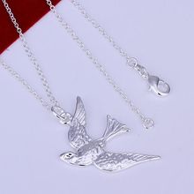 N151 pingente prata cor sorte para mulheres, colar esterlina para mulheres, acessórios de moda colar de pássaro voador/dfsalwza hsq 2024 - compre barato