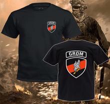 Camiseta masculina inspirada em grom polonês, camiseta com design preto e grupo de forças especiais, venda imperdível de 2018 2024 - compre barato