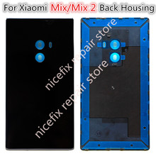 Funda de cerámica negra para Xiaomi MI MIX / pro /mix 2, carcasa trasera para puerta de batería + adhesivo gratis 2024 - compra barato