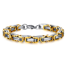 Bracelet for Men Gold Silver Stainless Steel Mens Bracelets Men Hand Chain Wholesale Jewelry 2024 - buy cheap