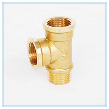 Conector de tuberías de latón macho x hembra, 1/8 ", 1/4", 3/8 ", 1/2", tipo T de rosca, accesorios de cobre, adaptador de agua, aceite y gas 2024 - compra barato