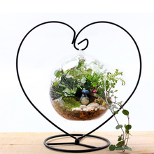 Candlestick Heart-shaped Iron Wedding Candle Holder Candlestick Glass Ball Lantern Hanging Stand Christmas Decoration 2024 - buy cheap