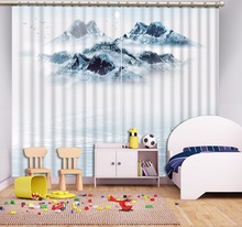 Cortinas opacas de montaña para dormitorio, decoración del hogar, personalizadas, a la moda 2024 - compra barato