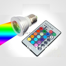 E27 E14 GU10 3 W 85 V ~ 265 V RGB 16 LED Light Color lamp Spotlight Lâmpada com IR controle Remoto Nova Chegada! 2024 - compre barato