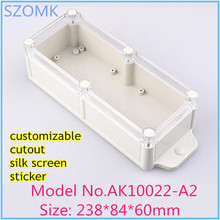 szomk diy plastic enclosure electrical cabinet (4 pcs) 238*84*60mm distribution box junction box plastic electronis project box 2024 - buy cheap