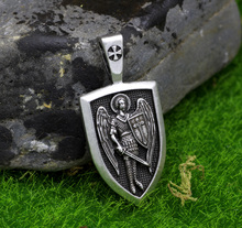 Men  archangel medal pendant Archangel St.Michael Protect Me Saint Shield Protection Charm Russian Orhodox Pendant Necklace 2024 - buy cheap