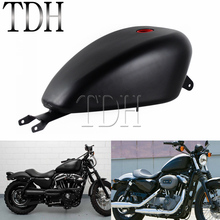 Black Motorcycle 3.3 Gallon EFI Gas Fuel Tank Oil Box Cafe Racer For Harley Sportster XL 1200 883 XL1200 XL883 2007-UP 2024 - buy cheap