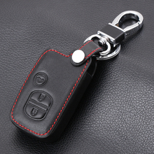 Leather 3 Button Car Remote Key Fob Shell Cover Case For Toyota Land Cruiser Prado Avensis IQ Corolla Prius Highlander Yaris 2024 - buy cheap