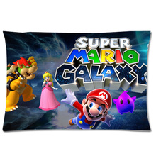 Super Mario Two Side Printed Polyester Peach Skin Pillow Case Cover&Rectangle Decorative pillowcase pillowslip 20"x30" 2024 - buy cheap
