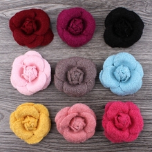 50pcs/lot 5.5cm 9colors Hair Clip Wool Felt Rose Flower For Girls Apparel/Hair Accessories Handmade Fabric Flowers For Headband 2024 - buy cheap