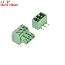 10SETS 15EDG 3pin 3.81MM pitch RIGHT ANGLE screw terminal block connector 3.81 3 pin PLUG + bending PIN HEADER SOCKET for pcb 2024 - buy cheap