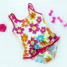 Bikini Floral de una pieza para niñas, traje de baño infantil, Bikini de verano, 2020 2024 - compra barato