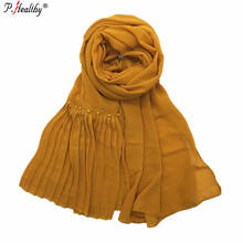 phealthy soft women crinkle chiffon hijab shawl pleated scarf wrap 180*70cm 19color wholesale islamic muslim arab dubai hijabs 2024 - buy cheap