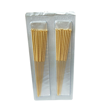 Huanqiu agulhas de acupuntura banhadas a ouro, agulhas de terapia de acupuntura 0.25/30/35/50/60mm, 20 peças 2024 - compre barato