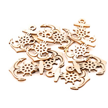 36x49mm 20pcs Natural Anchor Pattern Wooden Scrapbooking Art Collection Craft For Handmade Accessory Sewing Home 2024 - buy cheap