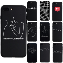 Новый чехол для телефона с абстрактным дизайном для пар Forever Girls для iphone 6 6s 7 8 Plus X XR XS Max 5S SE Plus, мягкий чехол из ТПУ 2024 - купить недорого