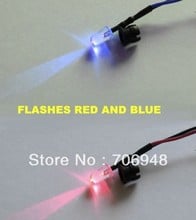 MIX 30pcs 12v LED RED/BLUE Flashing 5mm pre wired with black plastic mounting 2024 - buy cheap