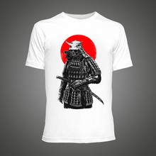 Summer T-shirt Men Tees Print Samurai Warrior T Shirt Clothing Tops Tees Hip Hop Man Cotton T Shirt Tees Shirt 2024 - buy cheap