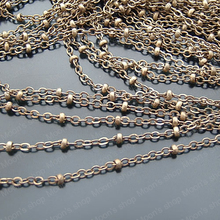 Wholesale Antique Bronze Copper 2mm Width Soldered Link Chains With Diameter 2.5mm Bead Accessories 5 Meter (JM2622) 2024 - buy cheap