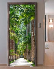 3D Tropic Forest Path Wall Art Door Mural Wallpaper Wall sticker Decal Wall Decal Photo self adhesive home decor accessories 2024 - buy cheap