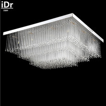 Luminária de teto retangular de cristal led, lâmpada simples de teto para quarto e sala de estar, iluminação estilo restaurante