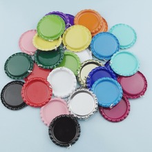 DHL Free Shipping! 1600Pcs Colored Flattened Bottle Caps With 6MM Split Rings For Pendants Keychain DIY Crafts Mix 15 Colors 2024 - buy cheap