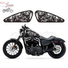Motorcycle Custom Skull Flame Design Fuel Tank Decals Stickers For Harley Sportster XL 883 1200 Iron Forty Eight Seventy Two 2024 - buy cheap