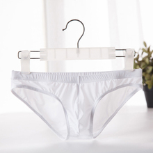 Ice Silk Men Briefs Ultra-thin Breathable Transparent Seamless Underpants Low Waist Sexy Men Panties Elastic Underwear Plus Size 2024 - buy cheap