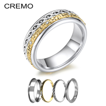 Cremo Turning Stainless Steel Rings Women Stackable Band Ring Brand Jewelry Flexible Antibacterial Finger Rings 2024 - buy cheap