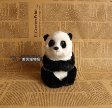 mini simulation panda toy lifelike cute mini panda doll gift about 10x8x11cm 2024 - buy cheap