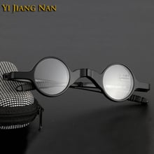 Модные черные маленькие круглые очки TR90 оптическая оправа складные очки для чтения очки в стиле ретро с чехлом 2024 - купить недорого
