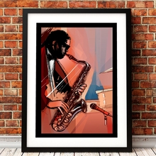 Saxophone Player Prints Music Poster Room Wall Art Home Decor Hand Painted Canvas Painting Picture Musician Gift idea 2024 - buy cheap