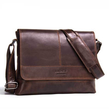 Casual multifunction Leather Messenger Bags Men Travel Bag Men Casual Briefcase Business Shoulder Computer Laptop Handbag Bag 2024 - buy cheap