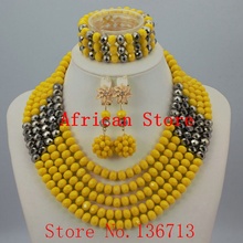 Jewelry Sets African Beads Collar Statement Necklace Earrings Bangle Fine Rings For Women Wedding Party Accessories R33 2024 - buy cheap