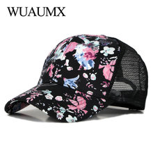 Wuaumx Summer Net Hats And Caps Baseball Caps For Men Women Breathable Mesh Cap Print Streetwear Outdoor Snapback Cap casquette 2024 - buy cheap