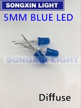 50pcs 5mm Blue Diffused LED Round Diode Light-Emitting DIP Wide Angle 5 mm LED Lamp Light Through Hole 2024 - buy cheap