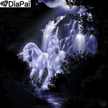 DIAPAI-pintura de diamante 5D DIY "cascada de caballo", bordado de diamantes de imitación cuadrados/redondos, punto de cruz, imagen A25696 2024 - compra barato