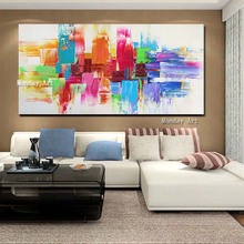 Big canvas painting handmade Painting Wall Art Pictures For Living Room Handpainted Abstract Painting on Canvas Home Decoration 2024 - buy cheap