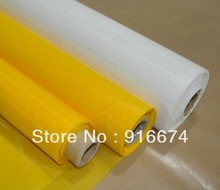 Frete grátis malha impressão tela seda poliéster amarelo 200 cm largura 5 metros 80t 127 m 2024 - compre barato