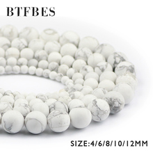 BTFBES 3A Matte Natural White Pine Stone Beads 4 6 8 10 12mm Round Ball Loose Beads for Jewelry Bracelet Making DIY Accessories 2024 - buy cheap
