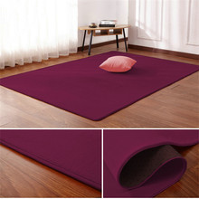 High-end Thickened coral velvet plain carpet non-slip rug living room pad coffee table blanket bedroom cushion bedside yoga mat 2024 - buy cheap